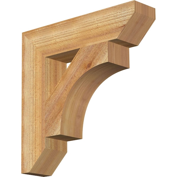Ekena Millwork Westlake Slat Rough Sawn Bracket, Western Red Cedar, 4"W x 18"D x 18"H BKT04X18X18WTL06RWR - main